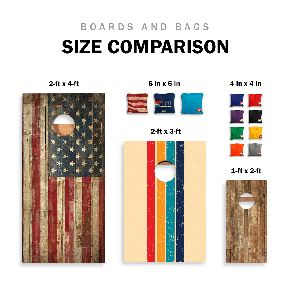 Beachy Retro Stripes Star Cornhole Boards-zoom-8