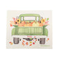 Vintage Truck with Pumpkins & Sunflowers | Fall Swedish Dishcloth