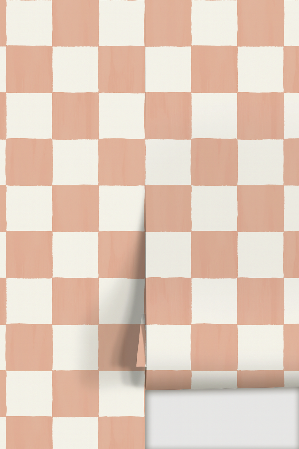 Checkers Wallpaper, terra cotta-2