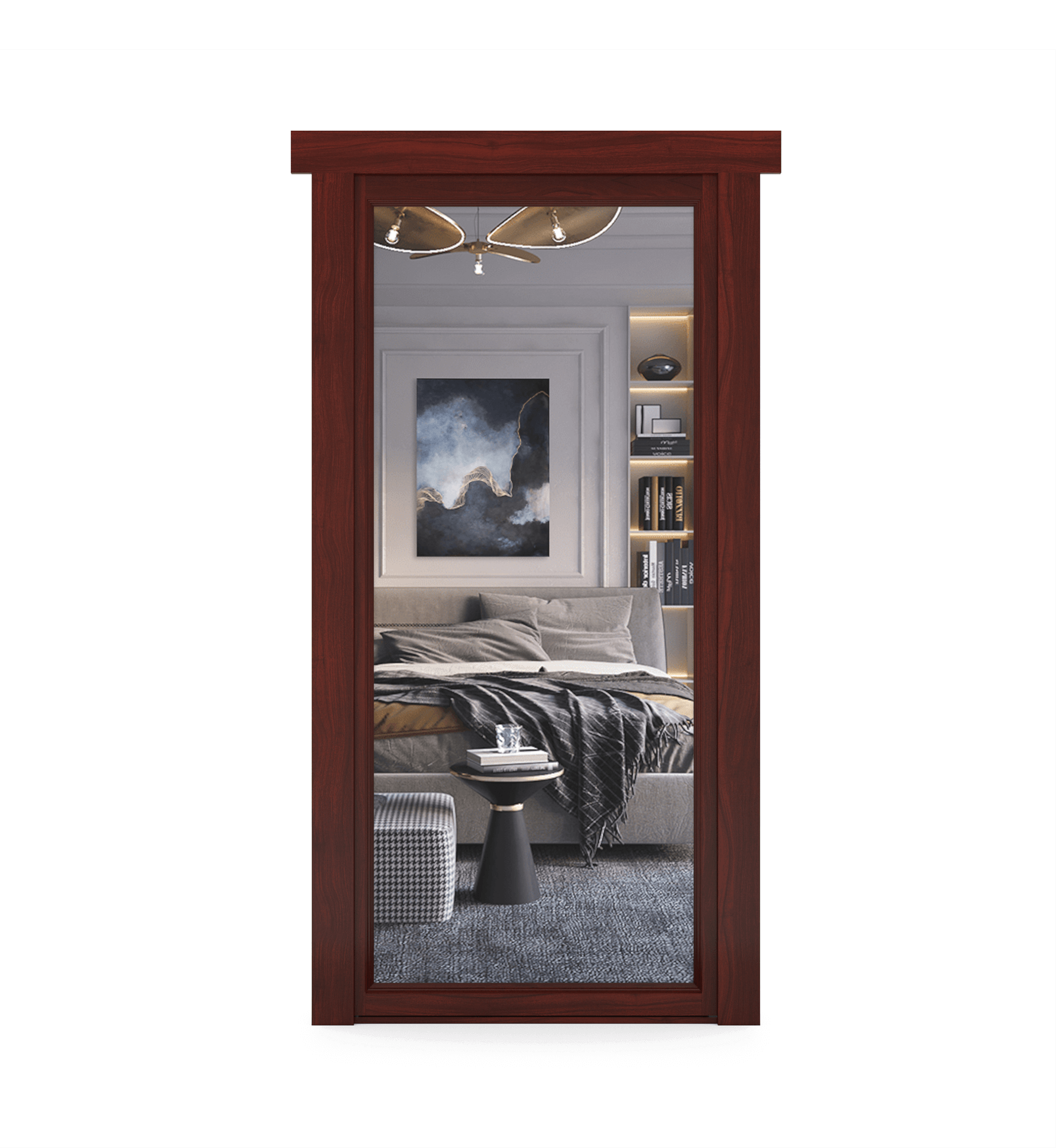 Hidden Walnut Mirror Door-4
