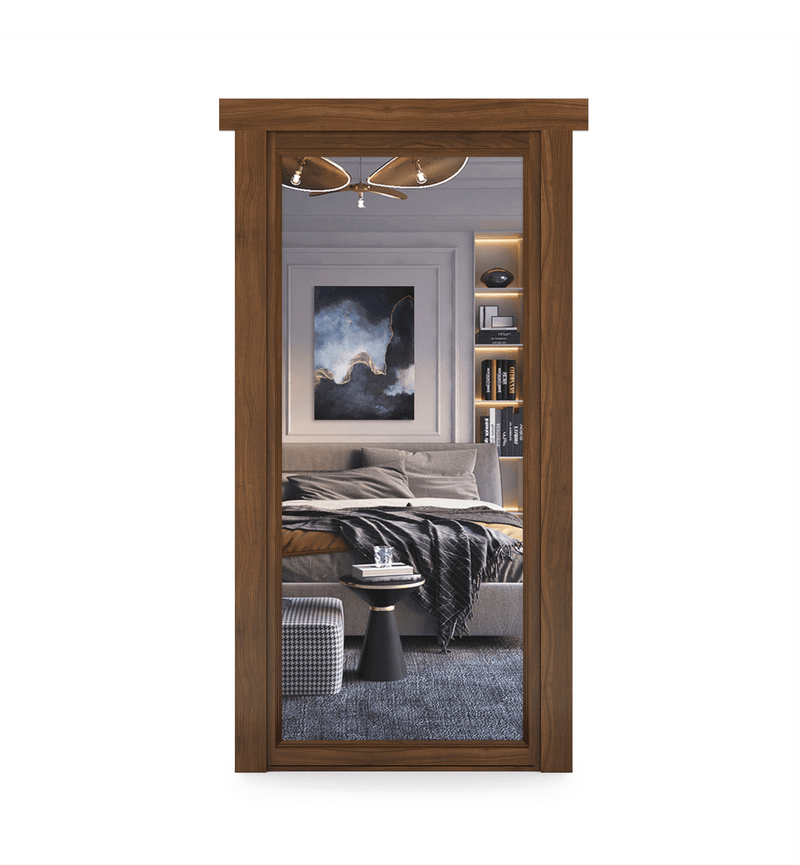 Hidden Walnut Mirror Door-zoom-