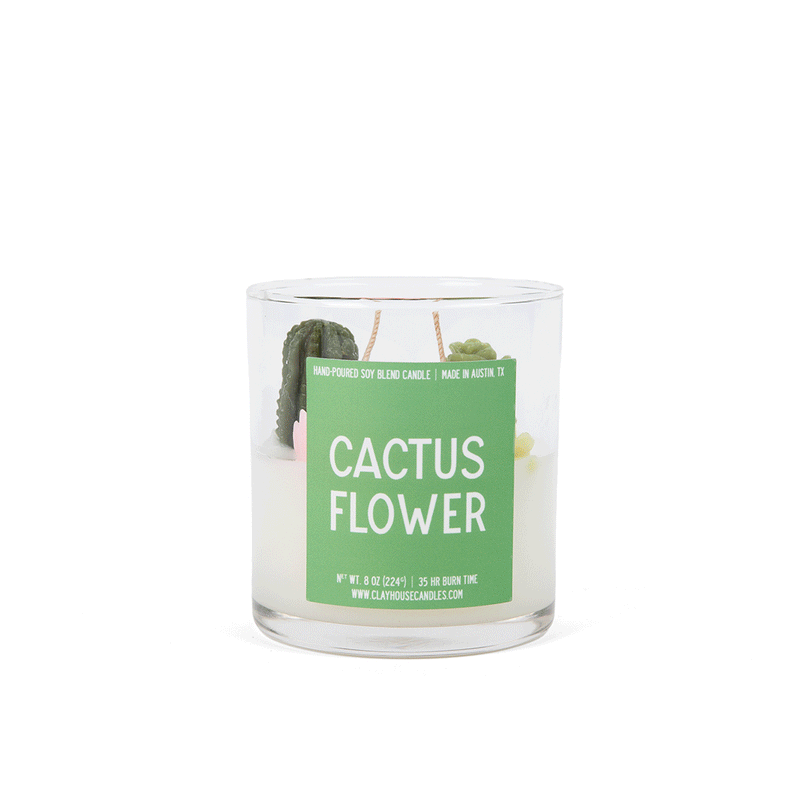 Cactus Flower Container Candle-zoom-