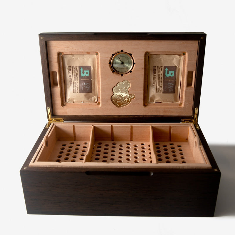 Cigar Humidor | Wenge with Spanish Cedar Lining - 80 Capacity-zoom-