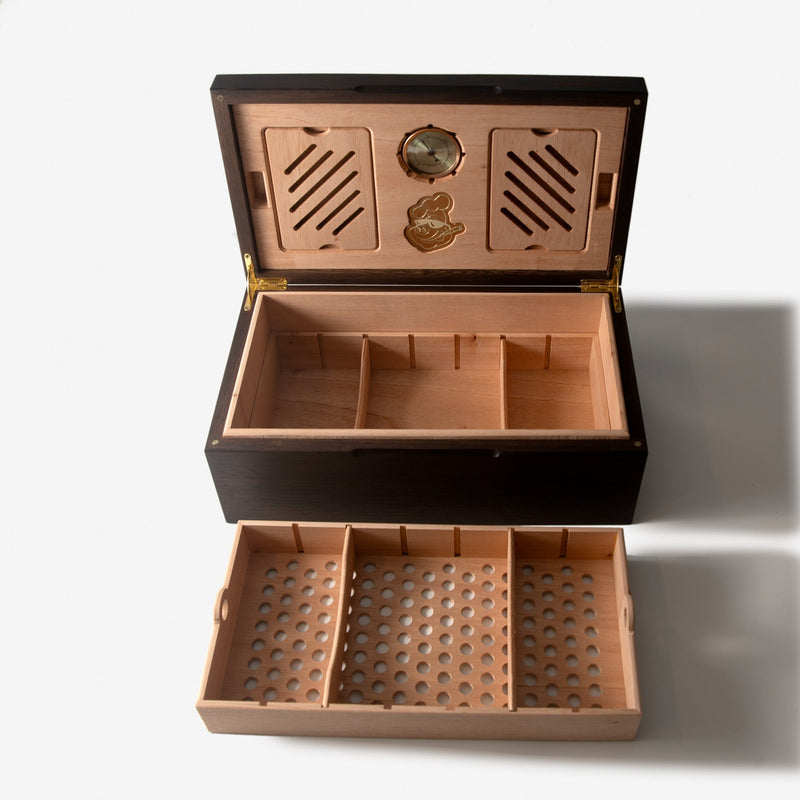 Cigar Humidor | Wenge with Spanish Cedar Lining - 80 Capacity-zoom-