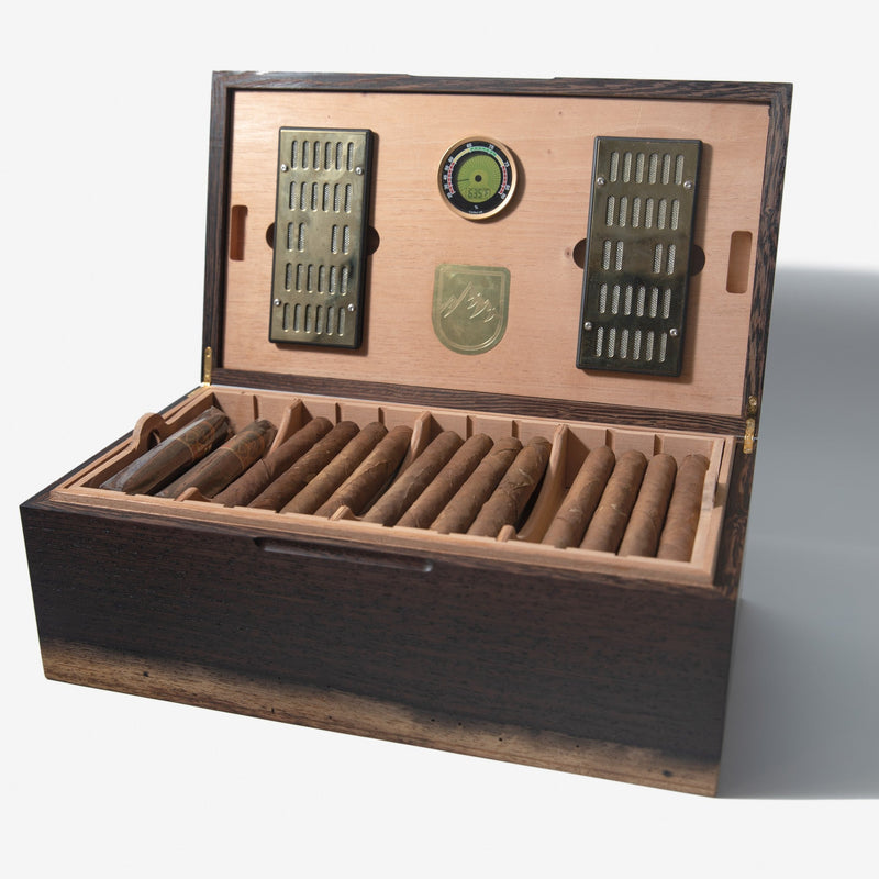 Cigar Humidor | Wenge with Spanish Cedar Lining - 80 Capacity-zoom-