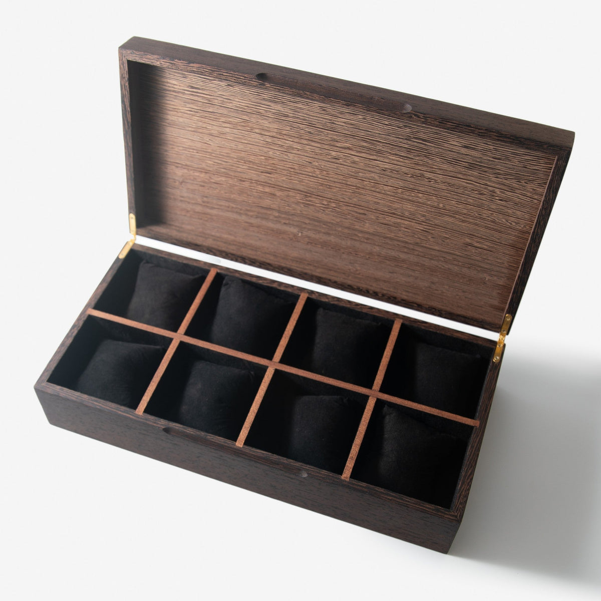 Watch Box |  Wenge Hardwood |  8 Watch Compartments-13