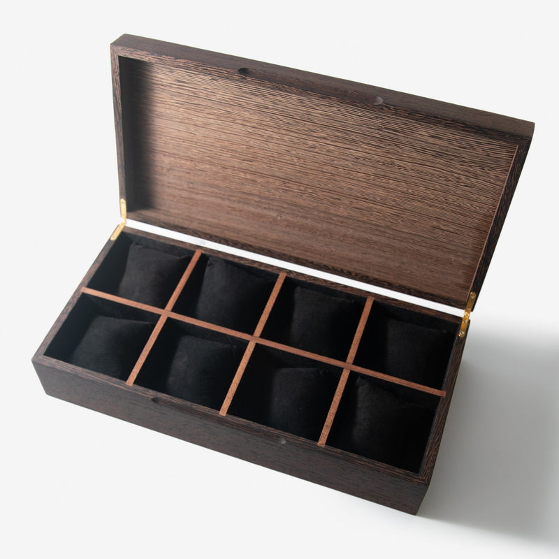 Watch Box |  Wenge Hardwood |  8 Watch Compartments-zoom-