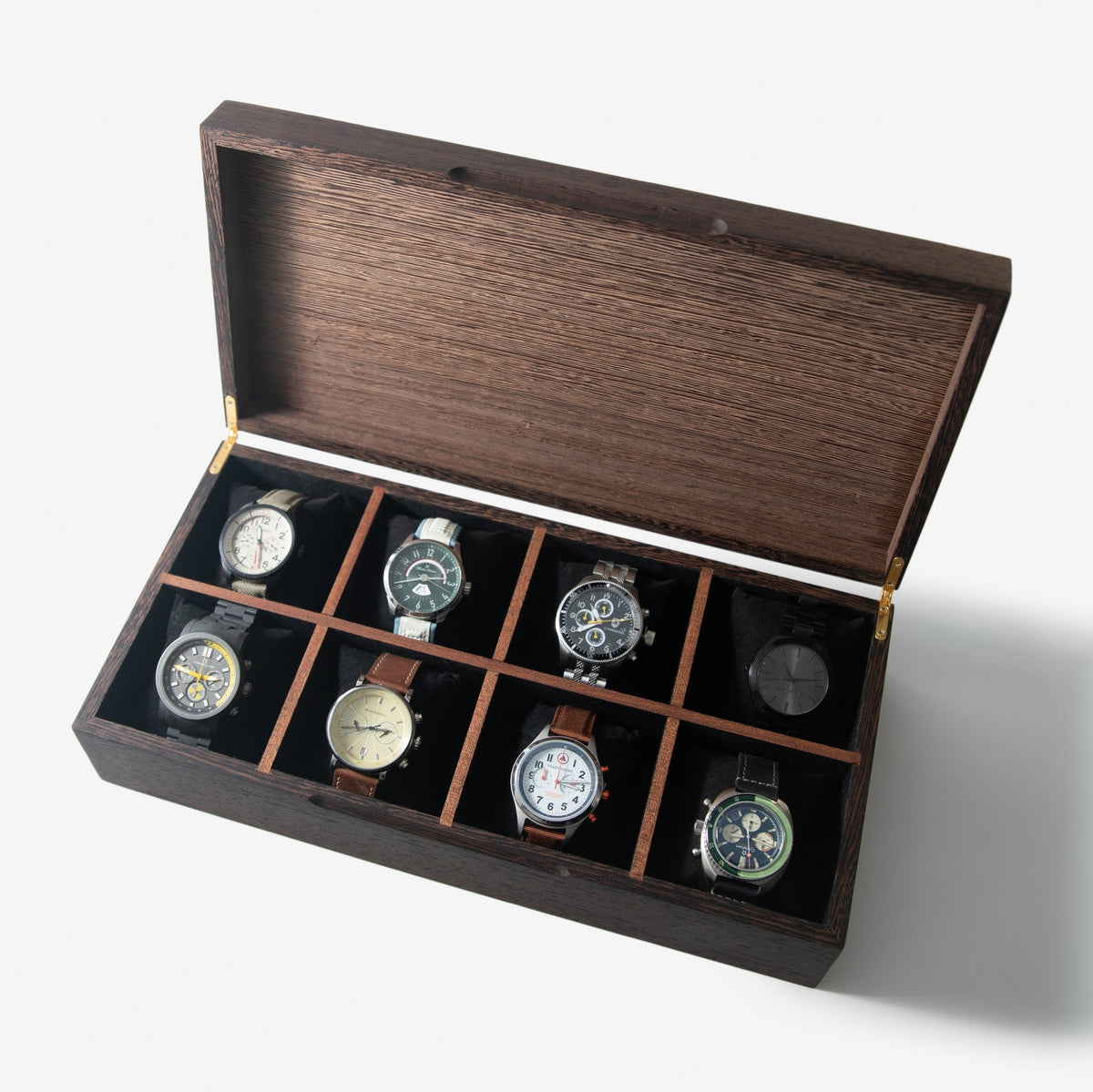 Watch Box |  Wenge Hardwood |  8 Watch Compartments-zoom-17