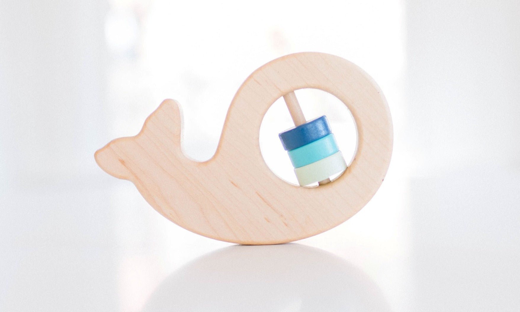Whale Wooden Baby Rattle - Aware House