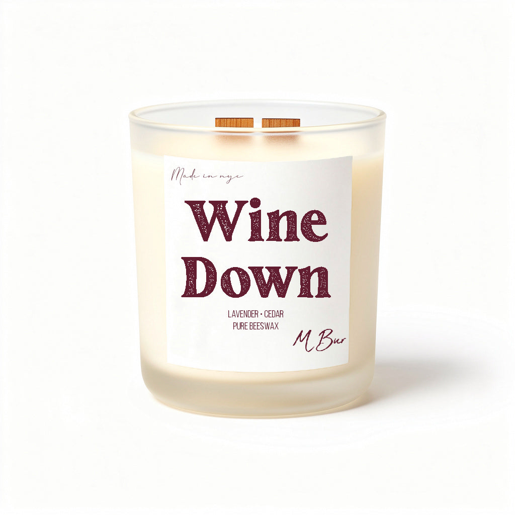 Wine Down Beeswax Candle-1