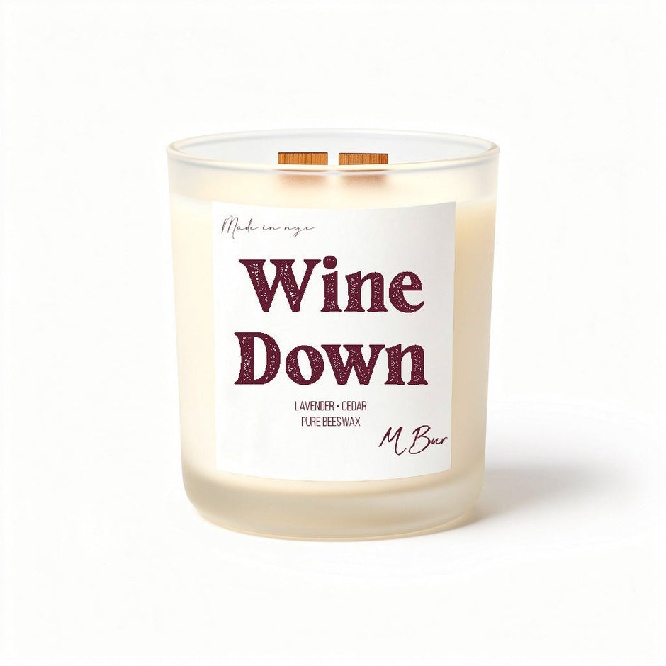 Wine Down Beeswax Candle - Aware House - MBur Candle Co. -