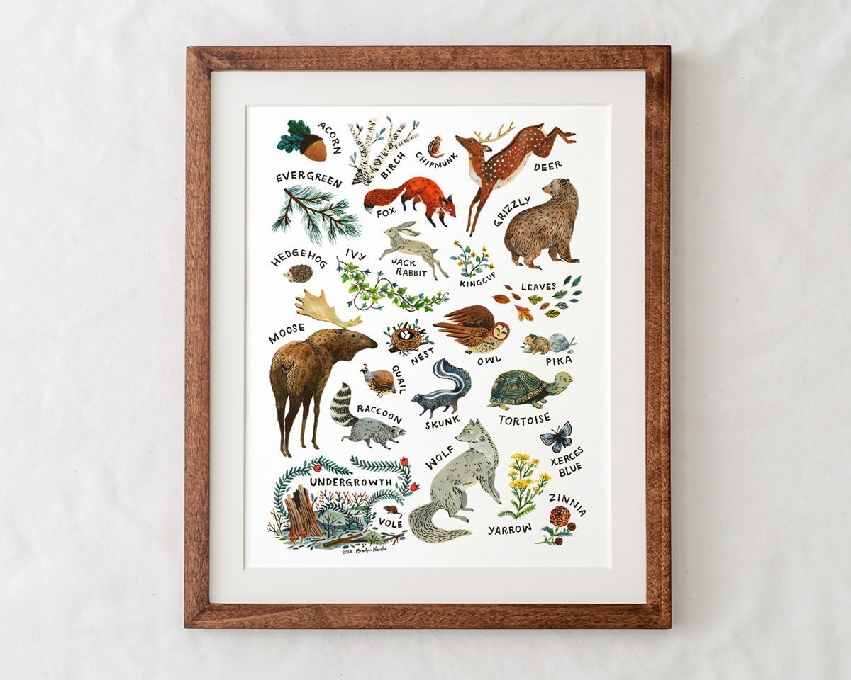 Woodland Alphabet Art Print-zoom-4