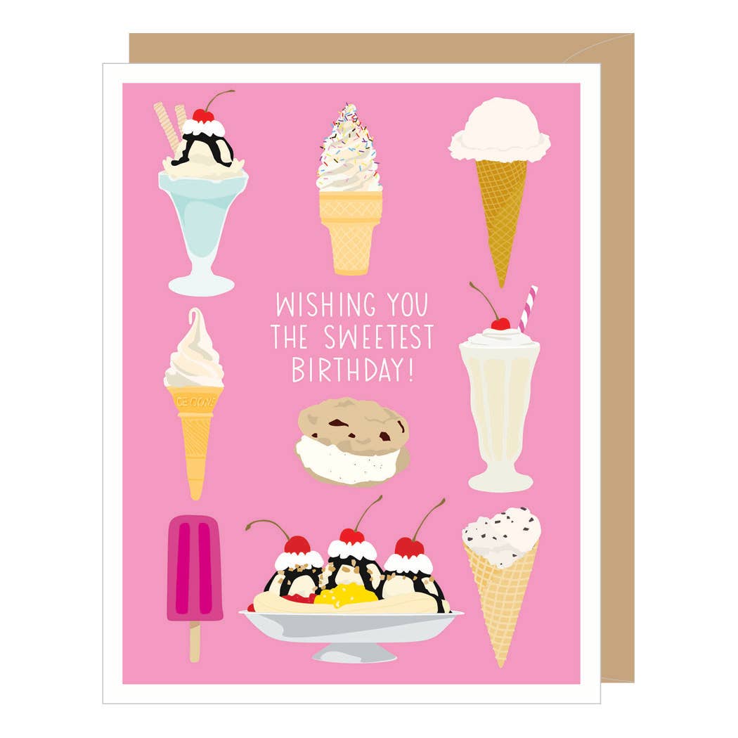 Ice Cream Birthday Card