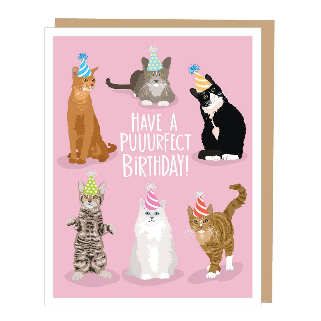 Puurfect Cats Birthday Card-zoom-1