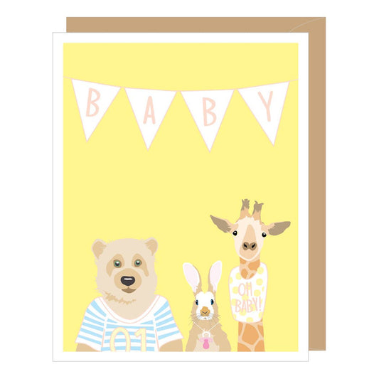 Baby Animals New Baby Greeting Card