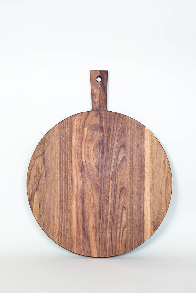 The Handcrafted Round Serving Board with Handle